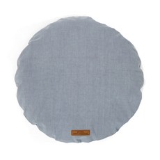 BOWELL 復古純棉圓形坐墊套, 牛仔灰