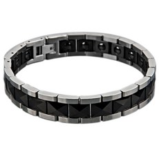 CHILSUNG 健康手鍊 黑色+銀色, 1個