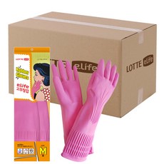 e.Life 橡膠手套, 100件, 粉色的