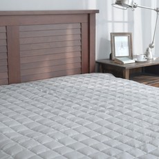 BO WELL 素色壓紋床墊+枕頭套, 銀灰