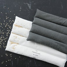 腹部用穀物熱敷袋 深灰色, 1個