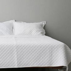 BOWELL 水洗自然系列 Tommy 絎縫薄被, 白色