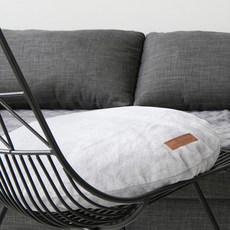 BO WELL 柔軟圓形抱枕套, 灰色的