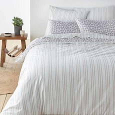 La Redoute 條紋圖案純棉被套 F696604, Ecru Printed