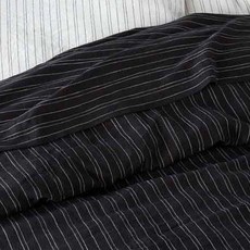 La Redoute 條紋亞麻被套 F696669, 碳+本色