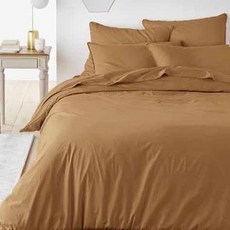 라흐두뜨 단색 자수 순면 이불커버 F696652, ocre