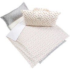 코니아일랜드 에코프리미엄 여름용 어린이집 낮잠이불세트 마이크로화이바, 빈티지로즈 아이보리