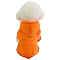 April 16 休閒按扣狗狗連帽衫, 橘色