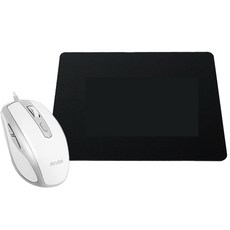 Iriver滑鼠+GTRACTER墊子 2件組, 鼠標 (IRM5000S)、墊 (GSMP-2), 鼠標（銀色），墊（黑色）