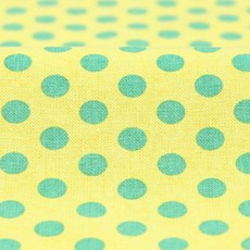 棉質亞麻Rapleur Vol 7 KPOP圓點布料, 黃色+天空