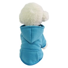 April 16 休閒按扣狗狗連帽衫, 天藍色