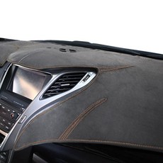 BORN TO ROAD 夏慕瓦 防滑儀表板避光墊 灰色布料 + 棕色縫線, 現代, Avante HD 09~10年(上置導航)