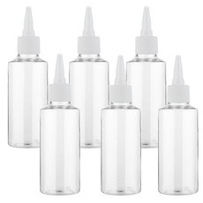 Glassdomae 透明尖頭白色瓶蓋空瓶 AC100, 100ml, 6個
