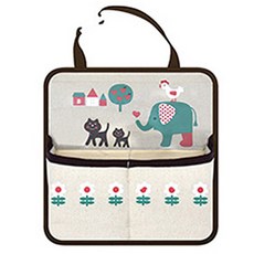 제이에스 차량용 좌석백팩수납포켓 고양이, 1개