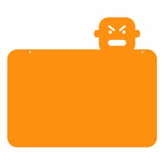 쿠 홈 인테리어 메모 보드 MO 21 걸이형 오렌지, 아크릴