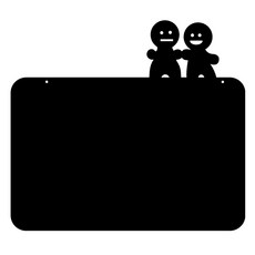 酷 居家裝飾留言板 MO 24 壁掛式 黑色, 壓克力