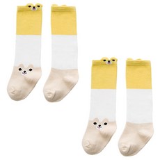 지지에스 배색 애니멀 페이스 니삭스 아기양말 Y019BSTO139 2p