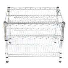 KORACK 25 派工業金屬架 450 x 760 x 450 3 層, 銀