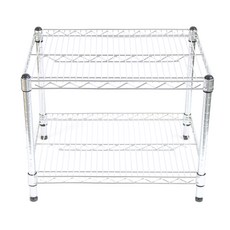 KORACK 鋼製雙層收納置物架 530*610*450mm, 銀色