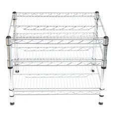 KORACK 25Pie 工業金屬機架 450 x 760 x 600 3 層, 銀