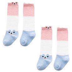 지지에스 배색 애니멀 페이스 니삭스 아기양말 Y019BSTO137 2p