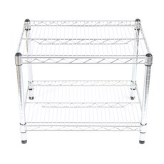 KORACK 25Pie 工業金屬機架 450 x 760 x 450 2 層, 銀