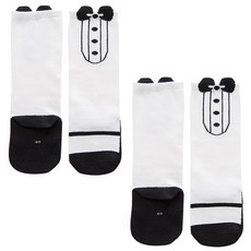 지지에스 리본 턱시도 니삭스 아기양말 Y019BSTO122 2p