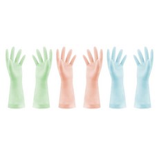 블럭마트 주방싱크대 고무장갑 M 랜덤 발송, 랜덤발송, 중(M), 3개