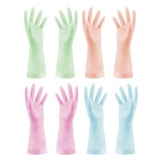 블럭마트 주방싱크대 고무장갑 L 랜덤 발송, 랜덤발송, 대(L), 4개