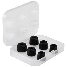 Kalron 耳機耳塞 記憶海綿 6入 + 矽膠 6入, 單一商品, 黑色,白色, 1個