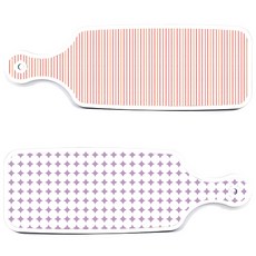Roem Design 托盤砧板 2件組 圓形圖案 粉彩紫 套組, 圓形圖案粉彩紫, 朱紅線條, 1套