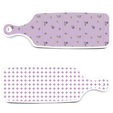 Roem Design 上菜砧板 2入 圓形圖案 粉彩紫色組, 圓形圖案粉彩紫色, 紫色花朵格紋, 1套