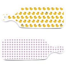 Roem Design 上菜砧板 2入 圓形圖案粉彩紫套組, 圓形圖案粉彩紫, 鴨子, 1套
