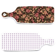 ROEM DESIGN 上菜砧板 2入組 圓形圖案粉彩紫色套組, 圓形圖案粉彩紫色, 黑色花園藝術, 1套