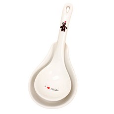 LKmade 咖啡和孩童餅乾瓷勺和碟子套組 2p, 混色, 1套