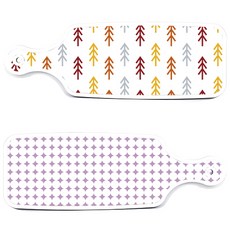 Roem Design 上菜砧板 2件組 圓形圖案 粉彩紫色套組, 圓形圖案粉彩紫色, 松木白, 1套