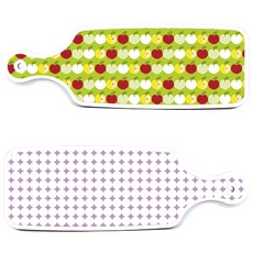 로엠디자인 盛菜砧板 2入 圓形圖案 粉彩紫色組合, 圓形圖案粉彩紫色, 蘋果淺綠, 1套