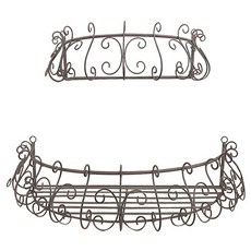 鄉村風家品 陽臺層架 2入, 1套, 棕色