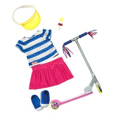 Ozzy Dolls 滑板車服裝娃娃衣服套組, 混色