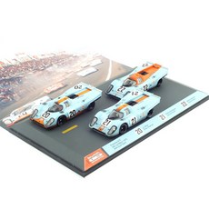 BRUMM複製品1/43 Porsche 917K Le Mans 1970 No20 21 22 BRUM022619SET壓鑄模型, 混色