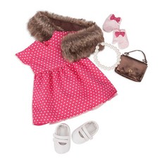 Ozzy Dolls 波點連衣裙娃娃衣服套組, 混色