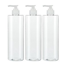 ATL500 透明按壓瓶, 500ml, 3個