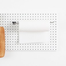 타공판닷컴 키친타올 걸이 XL, 실버, 2개입