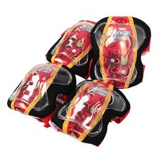 삼천리 아이언맨 아동 보호대 팔꿈치 2p + 무릎 2p, 레드, 1개