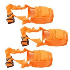 透氣網布狗嘴套L號, 橘子, 3片