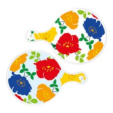 Roem Design 圓形上菜板 菊花藍白色 + 菊花藍玉色, 混合顏色, 1套