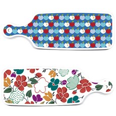 Roem Design floral 木蘭混色板 上菜砧板 2入組, floral 木蘭混色板, 蘋果牆色板, 1套