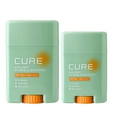 김정문알로에 큐어 에어라이트 유브이 쉴드 선스틱 SPF 50+ PA ++++ 20g + 15g 세트, 1개