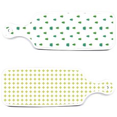 ROEM DESIGN 上菜砧板 2入 圓形圖案粉彩淺綠 套組, 圓形圖案粉彩淺綠, 松樹藝術圖案, 1套