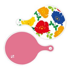Roem Design 圓形上菜板 菊花藍白色 + 粉紅色, 混合顏色, 1套